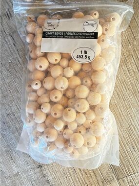 Bead Landing Wood Mix Craft Beads - Natural Wooden Beads